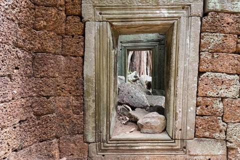 Views of the enchanted temple city, jungle temple, mystical, Ta Prohm, Buddhist temple complex,