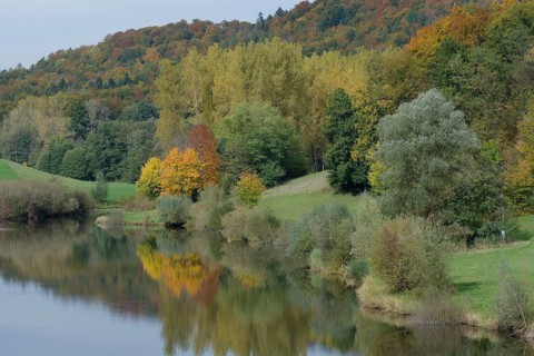 Gnadental Reservoir, Sailach Reservoir, Swabian-Franconian Forest nature park Park, Schwäbisch