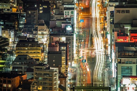 Yokohama night view seen from the Landmark Tower. Shooting Location: Yokohama-city kanagawa