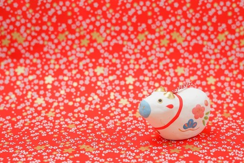 Ox Year greeting cards, New Year material (2021 New Year zodiac). Shooting Location: Yokohama-city