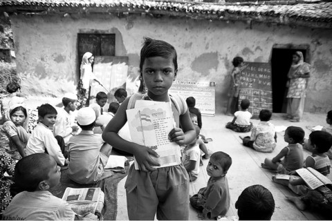 School children, varanasi, uttar pradesh, india, asia