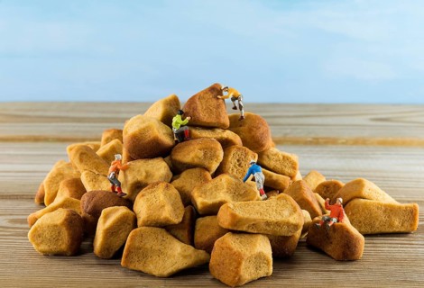 Little world #miniature #figuresclimbing a rock made from dutch candy called pepernoten
