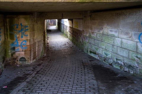 Pedestrian tunnel under the railway line, Hümme, Trendelburg, Hesse, Germany