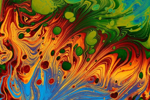 Ebru marble effect surface pattern design for print