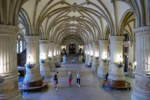 Columned Hall in Hamburg City Hall, Hamburg, Germany