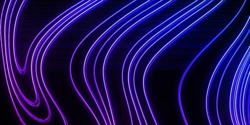 Neon Glow blue and purple lines on a dark background, Cyberpunk background