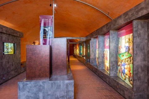 Interpretation Center Museum, Cathar castle of Saissac, village of Saissac, Aude, Black Mountain