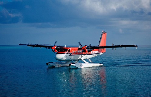 Seaplane, water taxi, Maldives, Indian Ocean, Felidu Atoll