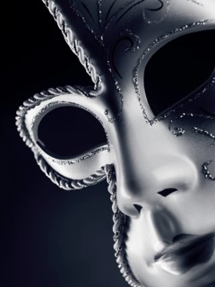 Beautiful silver Venetian mask