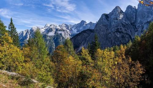 Julian alps from Vršic road, . Slovenia, Central Europe