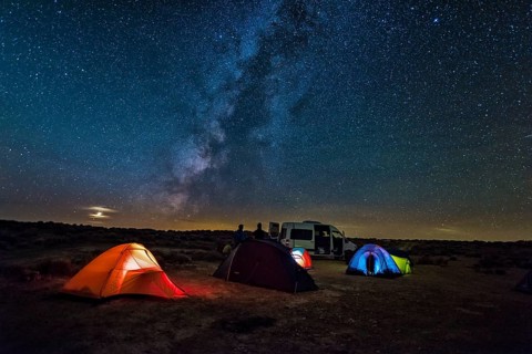 USA Arizona Lake Powell Milky Way Moon
