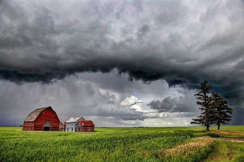 Prairie Storm Canada summer rural major structure Saskatchewan
