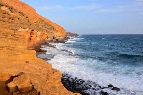 the Beautiful Ocean Coast's View Montana Amarilla Tenerife