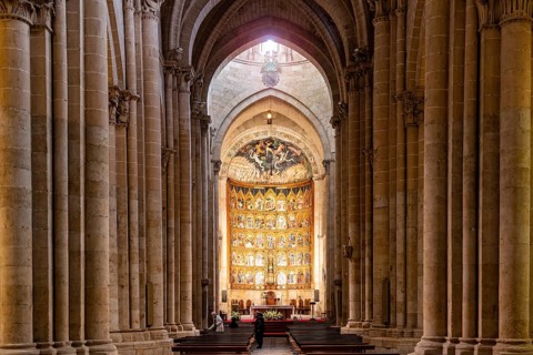 Salamanca, Spain, January 15, 2022: Cathedral of Salamanca Interior view