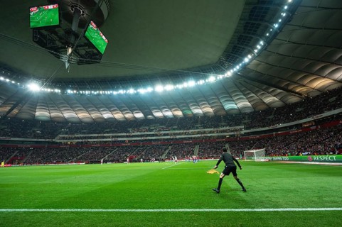 WARSAW, POLAND - NOVEMBER 17, 2023: Qualifications for UEFA Euro 2024. Match Poland - Czech