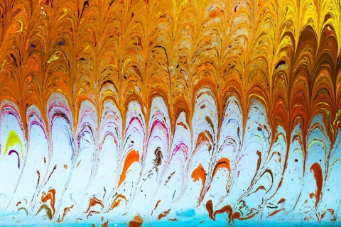 Abstract marbling art patterns in paint as background
