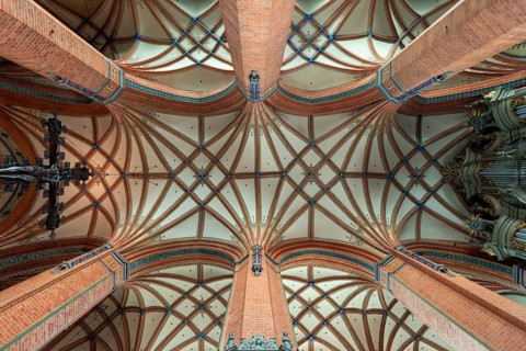 Güstrow, St Mary's Parish Church, St Mary's Church, vault in the nave