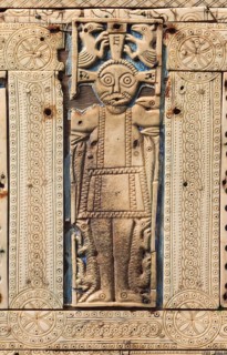 Werden reliquary, supporting altar, 13th century, reliefs made from walrus tusk