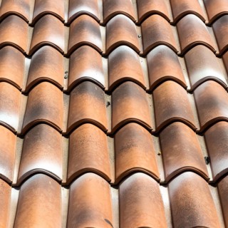 Detail of a new Italian roof