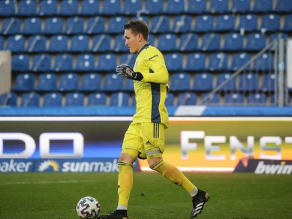 German soccer goalkeeper Ron-Thorben Hoffmann FC Bayern Munich II DFB 3rd league season 2020-21,