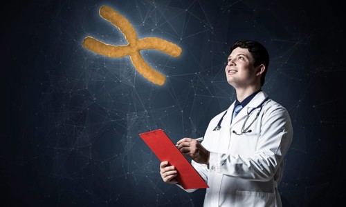 Doctor with tablet works with digital technologies