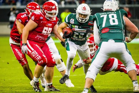 erima German Bowl XLVIII, Schwäbisch Hall Unicorns vs. Potsdam Royals im Deutsche Bank Parkstadion