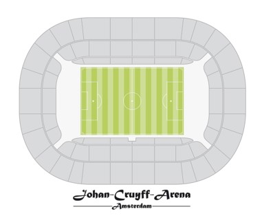 Floor plan of the Johan Cruyff Arena in Amsterdam