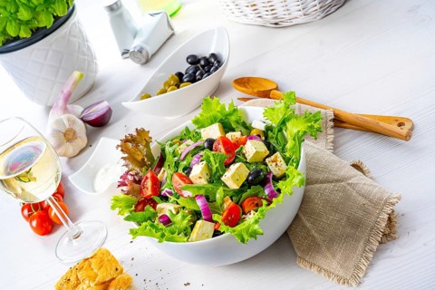 Greek salad with feta cheese a delicious classic