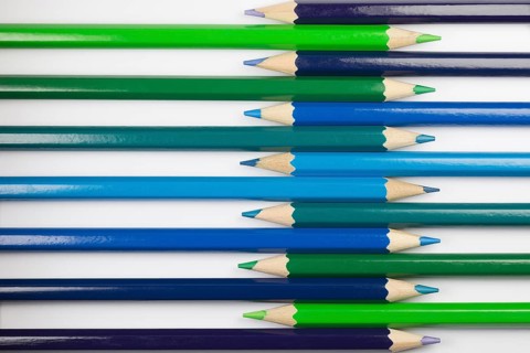 Collection of colorful pencils as a background picture