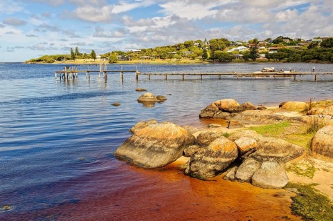 The tranquil water of the Hardy Inlet is ideal for fishing, swimming, boating or kayaking, Augusta,