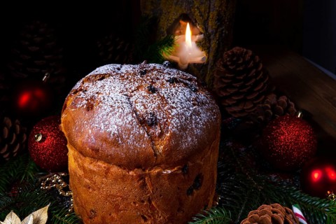 Eine köstliche echte italienische Mutter Weihnachten panettone