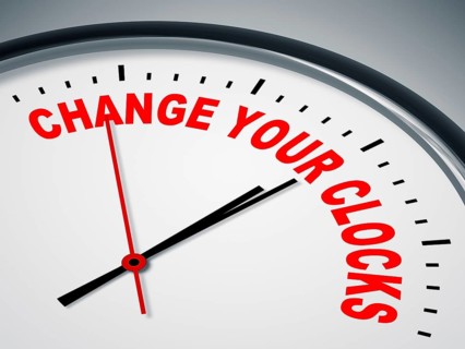An image of a nice clock with change your clocks