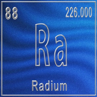 Radium chemical element, Sign with atomic number and atomic weight, Periodic Table Element