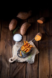 Crispy sweet potato fries from the oven