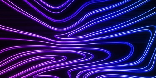 Neon Glow blue and purple lines on a dark background, Cyberpunk background