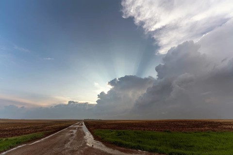 Prairie Summer Storms Saskatchewan Canada Ominous danger