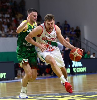 Samokov, Bulgaria - 1 July, 2022: Aleksandar Vezenkov (R) from Bulgaria is seen in action during