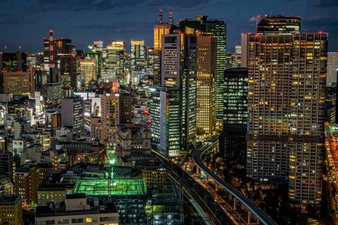 Scenes from Seaside top (observation deck of the World Trade Center). Shooting Location: Tokyo
