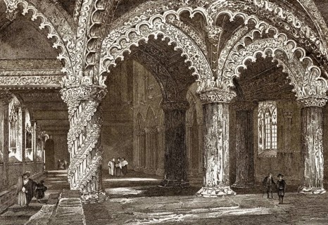 Rosslyn Chapel, die Stiftskapelle von St. Matthew, Roslin, Midlothian, Schottland, 19.