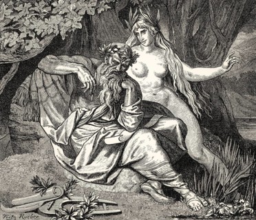 Scene from WEISSAGUNGEN DES BAKIS, The Soothsayings of Bakis, by Johann Wolfgang von Goethe