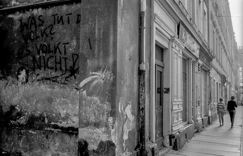 Germany, Dresden, 19 October 1990, Neustadt, what do the people do ?, they don't vote!