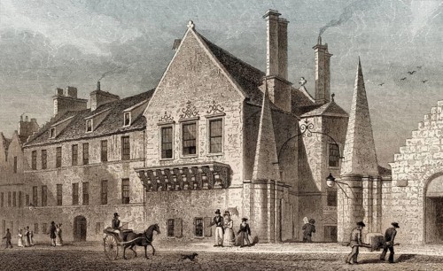 Moray House, Canongate, Edinburgh, Scotland, 19th century, from Modern Athens by Th. H. Shepherd