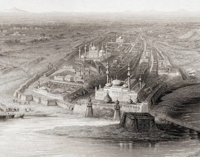 View of New and Old Delhi, India, Asia