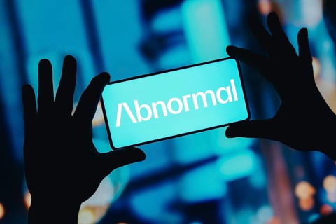 In this photo illustration, the Abnormal Security logo is displayed on a smartphone screen