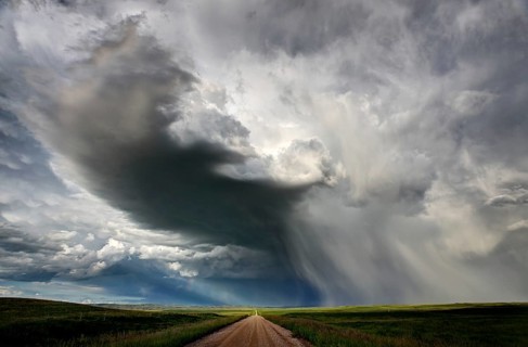Storm Clouds Canada warning ominous skies Saskatchewan