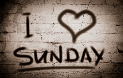 I Love Sunday Concept