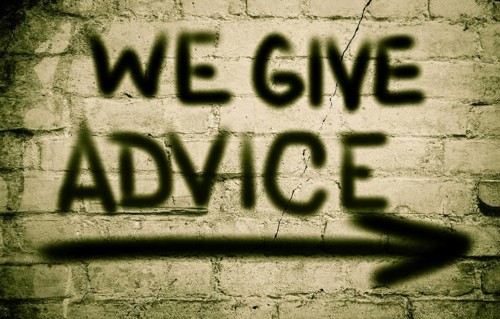 We Give Advice Concept