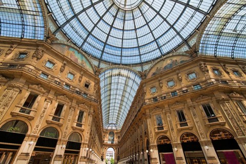 Galleria Vittorio Emanuele shopping centre in Milan, Italy. Lombardy. Austria