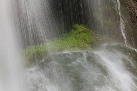 Waterfall in Autoire, Lot department, Occitanie, France