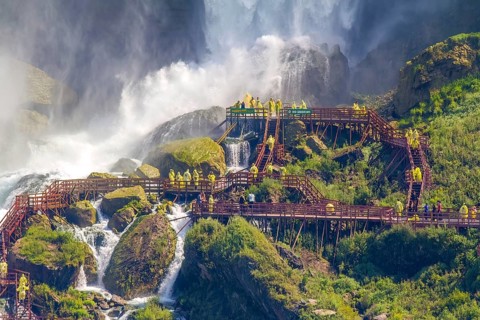 Niagara Falls, New York, USA. Jun 3, 2023. A close up to the Cave of the Winds in Niagara Falls a